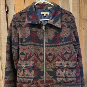 Stetson Wool Blend Aztec Front Zip Jacket